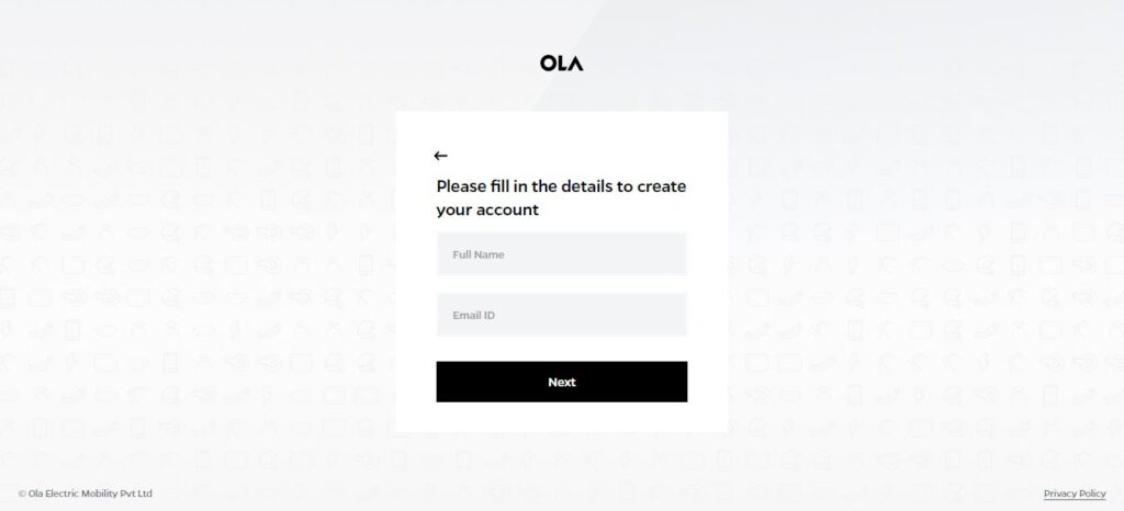 ola electric scooter booking step 5